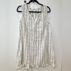 Adonna Floral Sleepwear with Pink and Green Accents